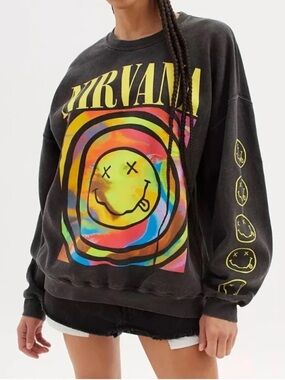 Urban Outfitters Nirvana Oversized Graphic Sweatshirt Size L/XL